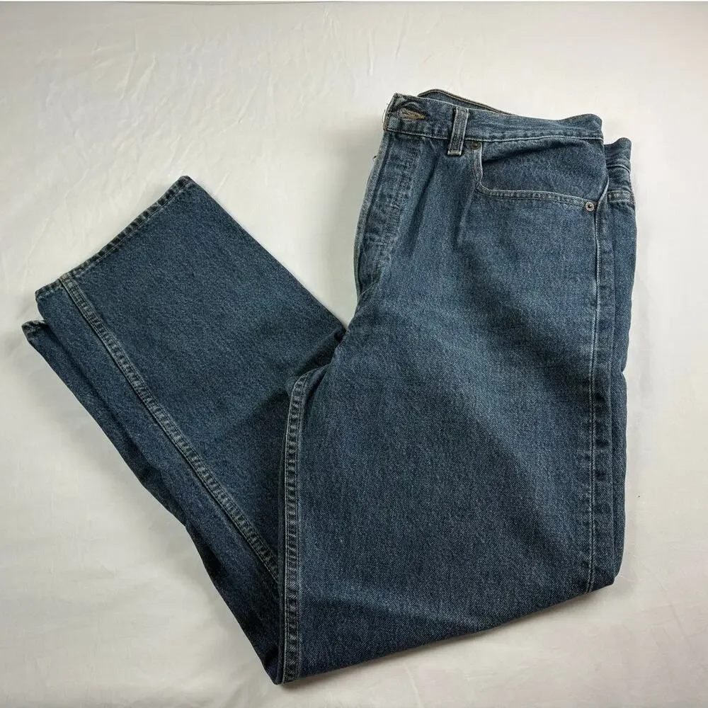 Men's Levi's 38 x 30 501 button fly blue jeans
